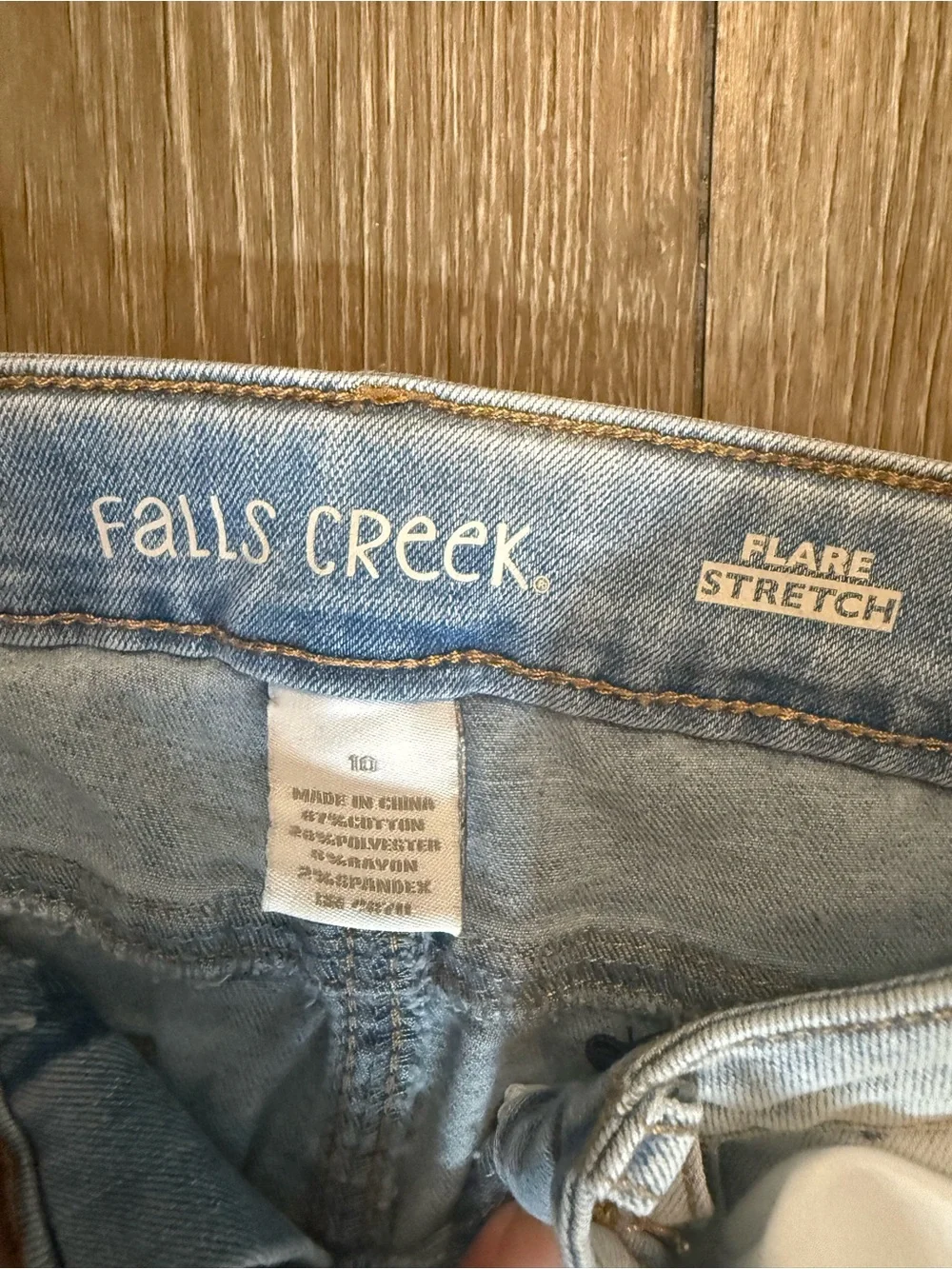 Falls Creek Pale Blue Girls' Flare Jeans